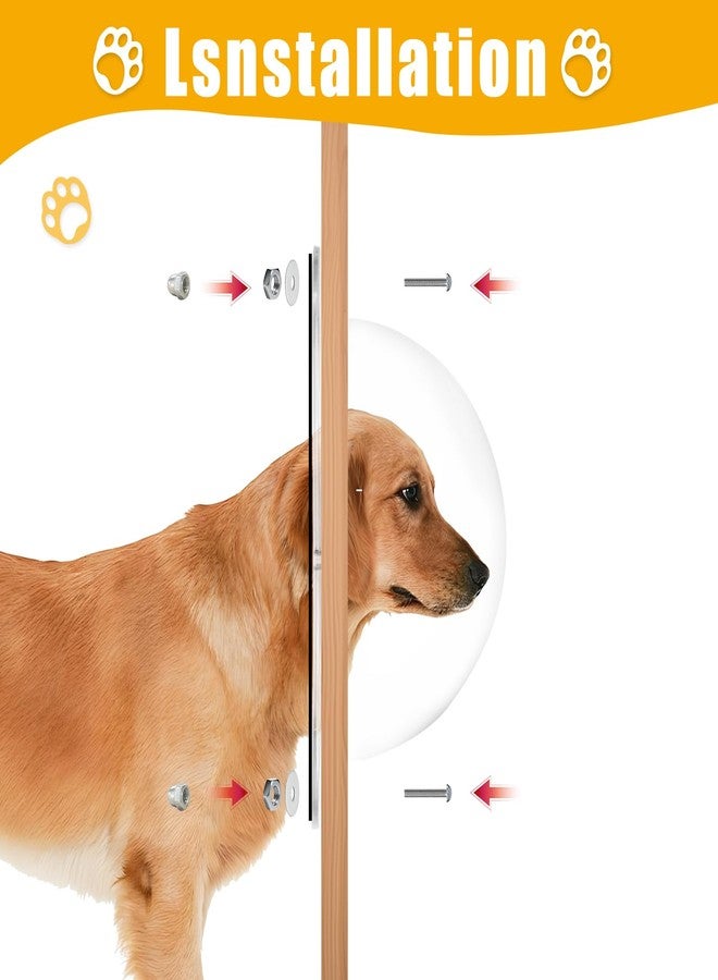 FMOACEN 2PCS Dog Fence Window Clear View Dome Pet Peek Window 12.4" Clear Pet Dome Playground Doggie Fence Window - Image 4
